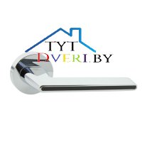 Ручка дверная Комета на круглой розетке(LOCKit) (PC/Black)