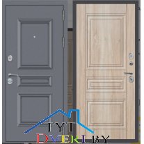M52 с фрезеровкой Букле графит - ФЛ-10 Дуб Сонома светлый